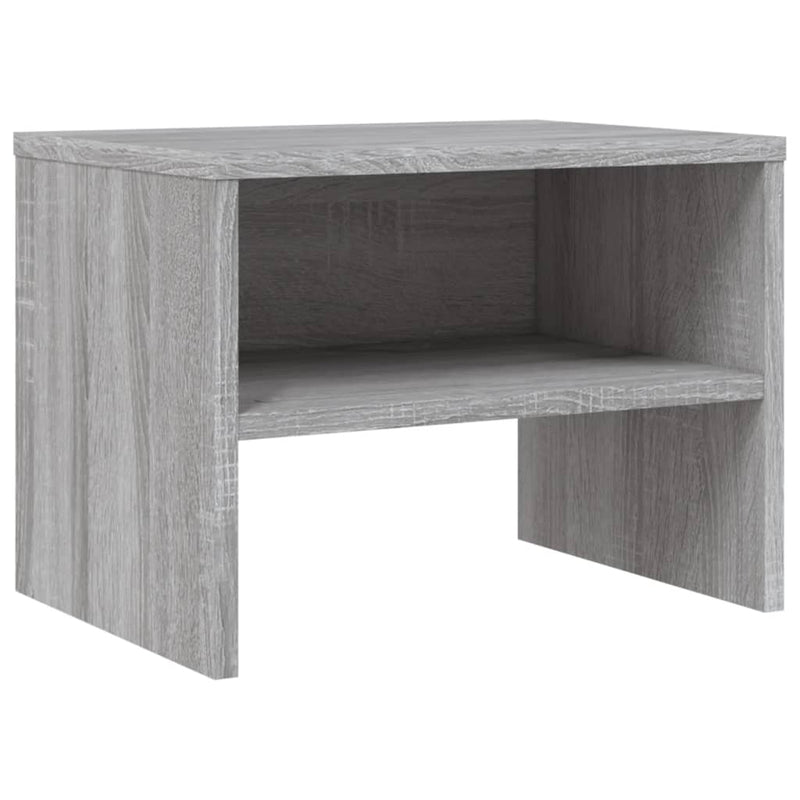 vidaXL 2 db szürke-sonoma színű szerelt fa éjjeliszekrény 40x30x30 cm
