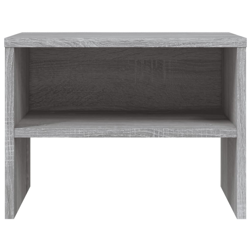 vidaXL 2 db szürke-sonoma színű szerelt fa éjjeliszekrény 40x30x30 cm
