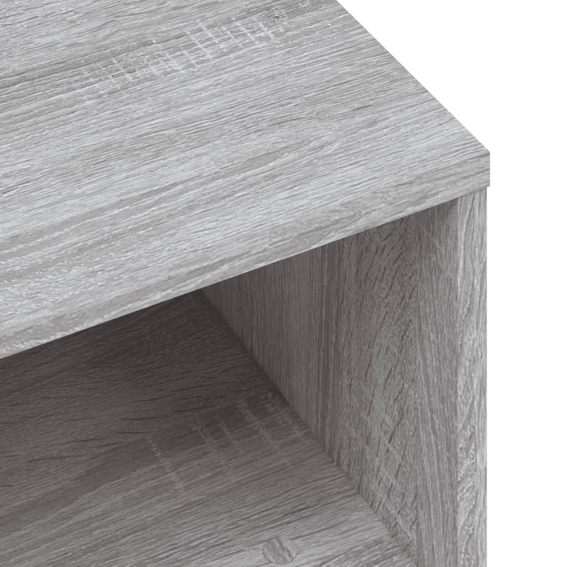 vidaXL 2 db szürke-sonoma színű szerelt fa éjjeliszekrény 40x30x30 cm