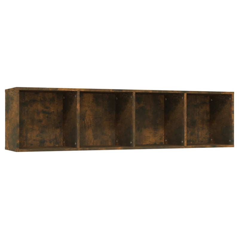 vidaXL füstös tölgy színű szerelt fa könyv-/TV-szekrény 143x30x36 cm