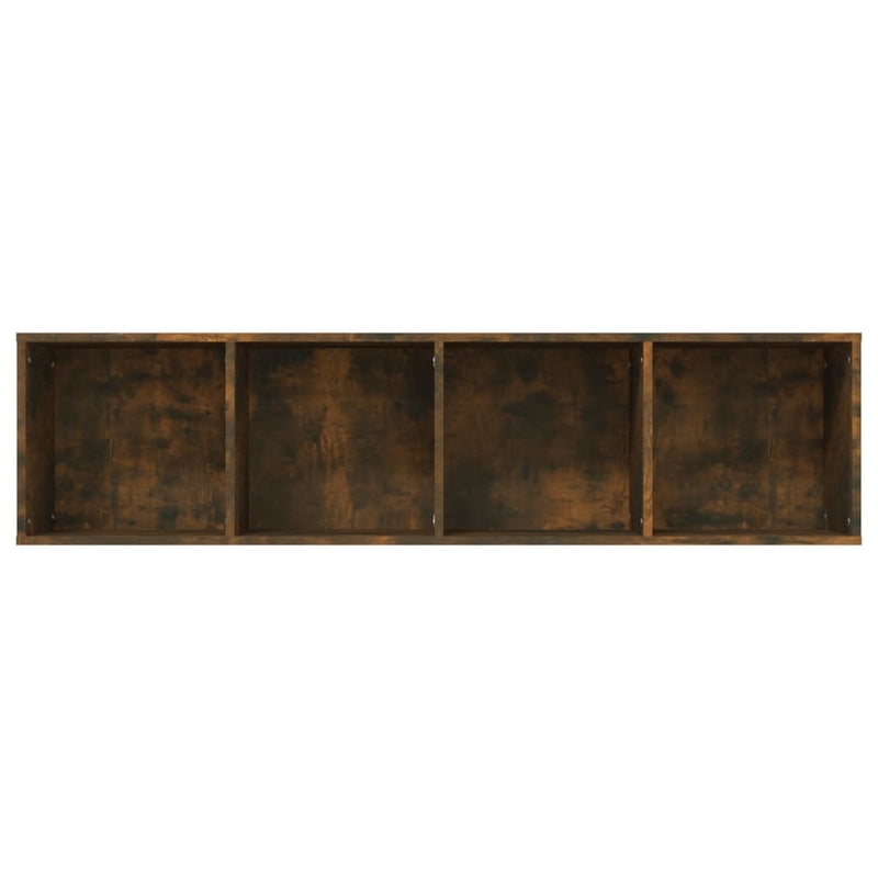 vidaXL füstös tölgy színű szerelt fa könyv-/TV-szekrény 143x30x36 cm