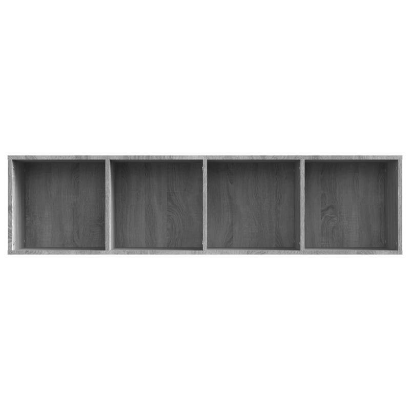 vidaXL szürke sonoma színű szerelt fa könyv-/TV-szekrény 143x30x36 cm