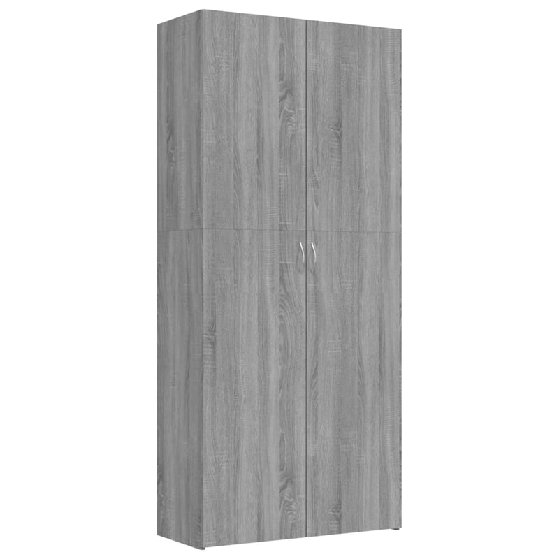 vidaXL szürke sonoma színű szerelt fa cipősszekrény 80x35,5x180 cm