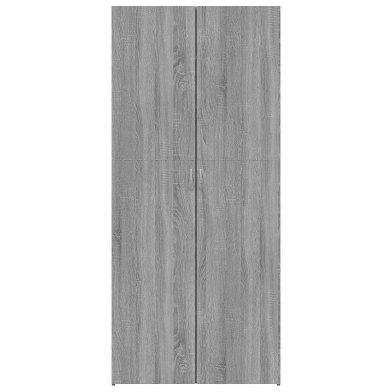 vidaXL szürke sonoma színű szerelt fa cipősszekrény 80x35,5x180 cm