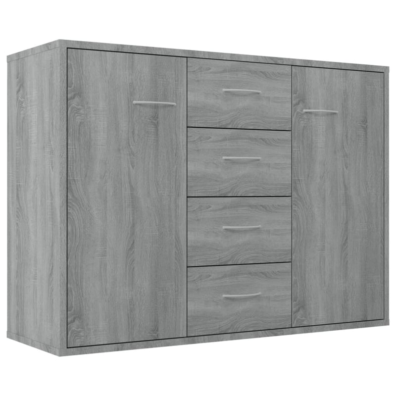 vidaXL szürke sonoma színű szerelt fa tálalószekrény 88 x 30 x 65 cm