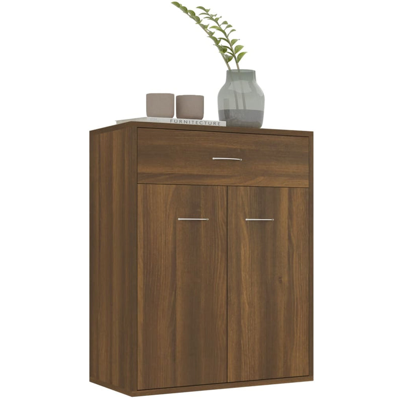 vidaXL barna tölgy színű szerelt fa tálalószekrény 60 x 30x 75 cm
