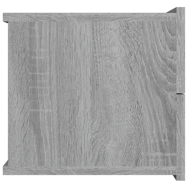 vidaXL 2 db szürke-sonoma színű szerelt fa éjjeliszekrény 40x30x30 cm