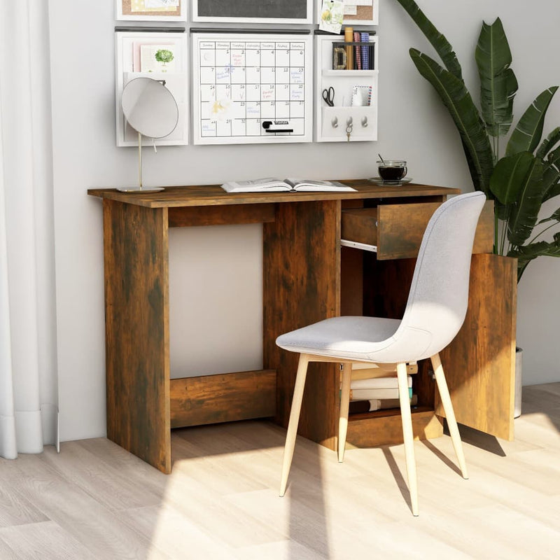 vidaXL füstös tölgy színű szerelt fa íróasztal 100 x 50 x 76 cm