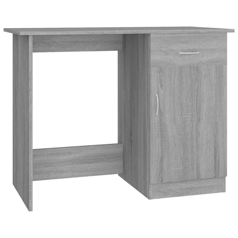 vidaXL szürke sonoma színű szerelt fa íróasztal 100 x 50 x 76 cm