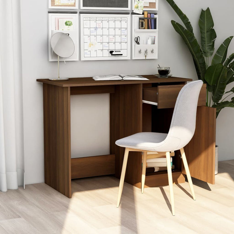vidaXL barna tölgy színű szerelt fa íróasztal 100 x 50 x 76 cm