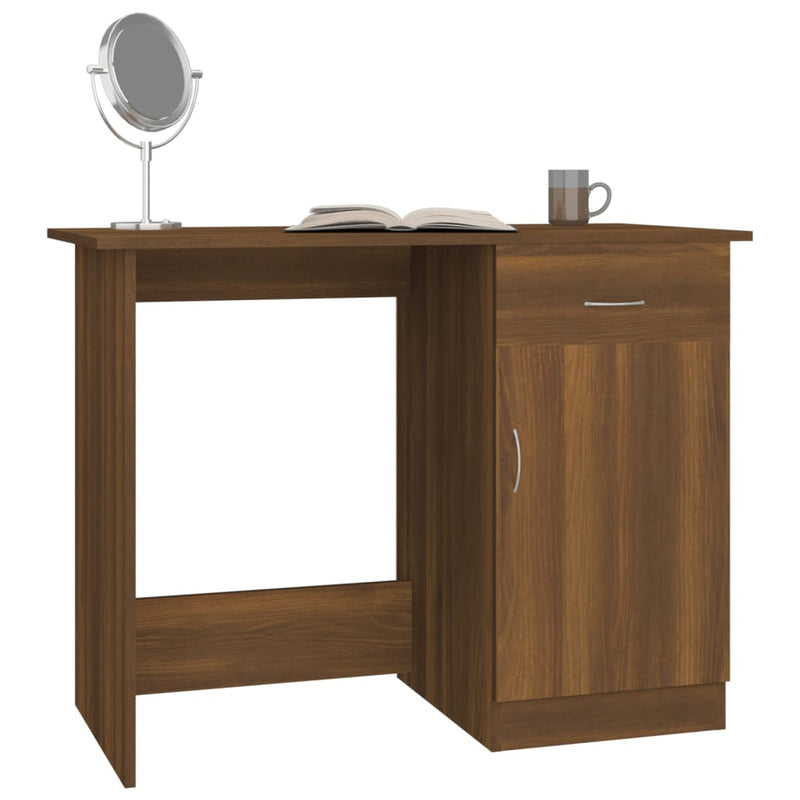 vidaXL barna tölgy színű szerelt fa íróasztal 100 x 50 x 76 cm