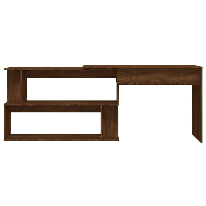 vidaXL barna tölgyszínű szerelt fa sarokasztal 200 x 50 x 76 cm
