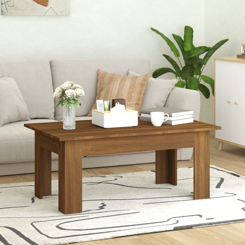 vidaXL barna tölgyszínű szerelt fa dohányzóasztal 100 x 60 x 42 cm