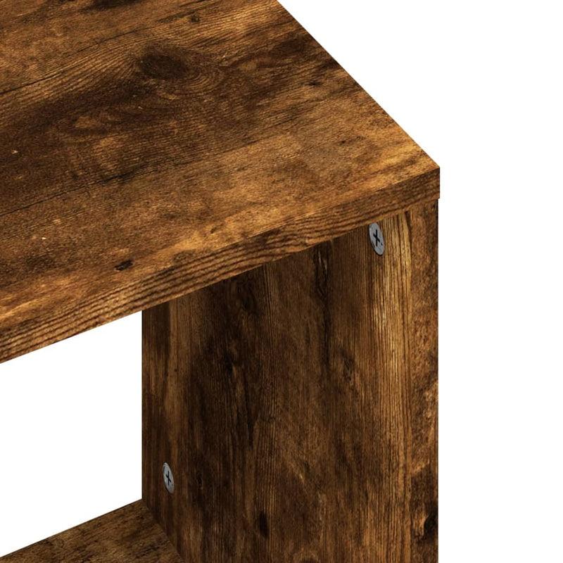 vidaXL 2 db rakásolható füstös tölgy színű szerelt fa dohányzóasztal