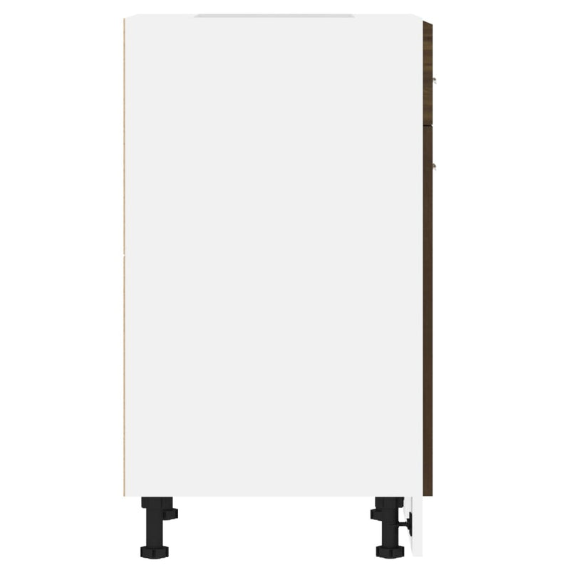 vidaXL barna tölgyszínű szerelt fa alsó fiókos szekrény 50x46x81,5 cm