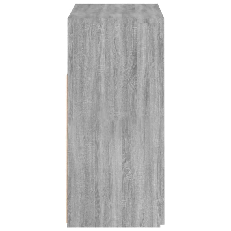 vidaXL szürke sonoma tálalószekrény LED-világítással 80 x 35 x 75 cm
