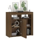 vidaXL barna tölgyszínű tálalószekrény LED-ekkel 80 x 35 x 75 cm