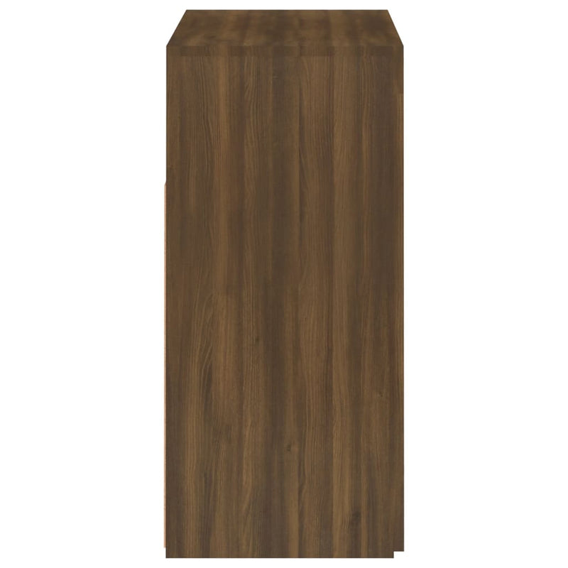 vidaXL barna tölgyszínű tálalószekrény LED-ekkel 80 x 35 x 75 cm