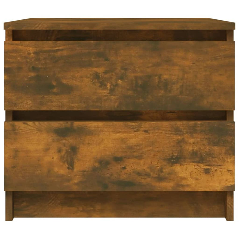 vidaXL 2 db füstös tölgyszínű szerelt fa éjjeliszekrény 50x39x43,5 cm