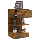 vidaXL 2 db füstös tölgy színű szerelt fa éjjeliszekrény 40x35x65 cm