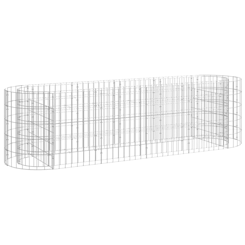 vidaXL horganyzott vas gabion magaságyás 190 x 50 x 50 cm