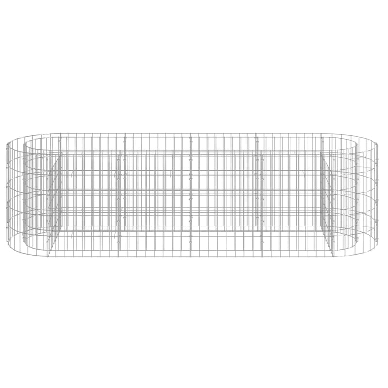 vidaXL horganyzott vas gabion magaságyás 190 x 50 x 50 cm