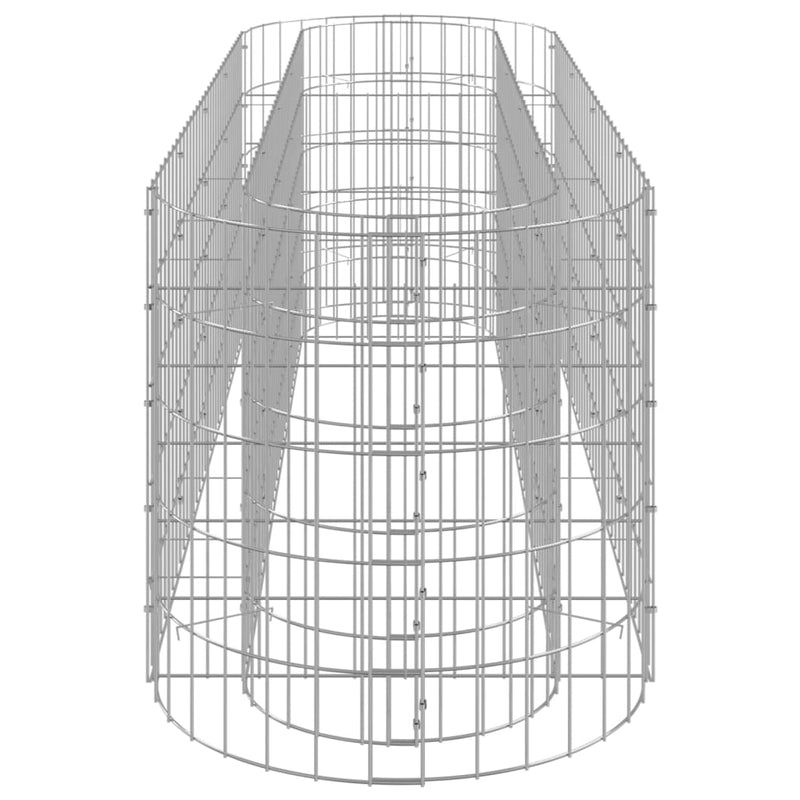 vidaXL horganyzott vas gabion magaságyás 190 x 50 x 50 cm