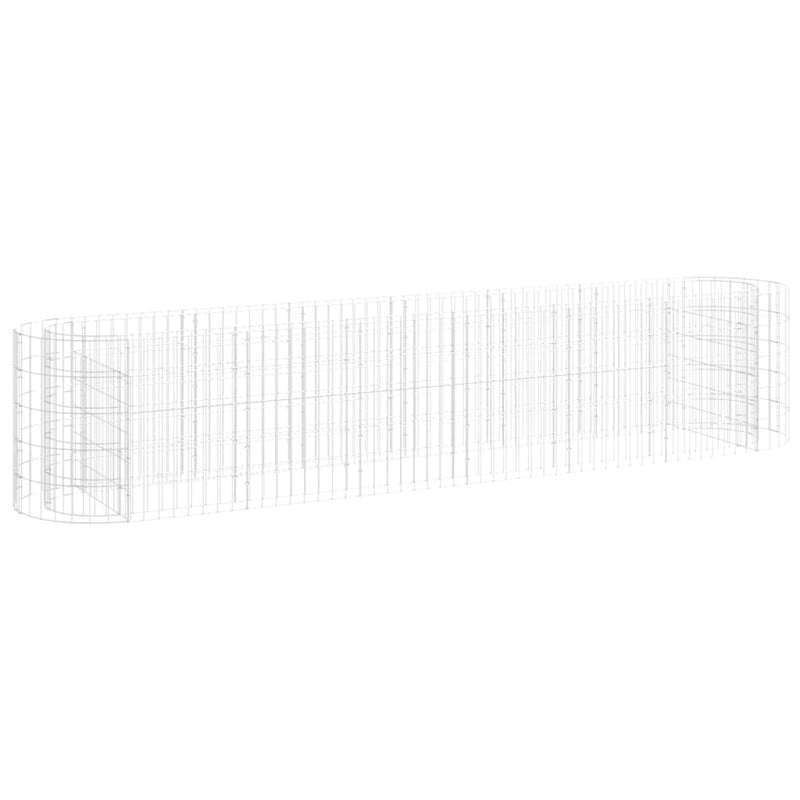 vidaXL horganyzott vas gabion magaságyás 260 x 50 x 50 cm
