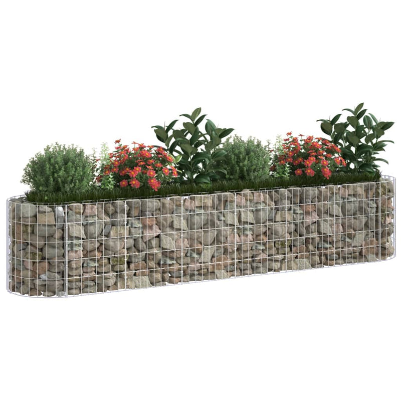 vidaXL horganyzott vas gabion magaságyás 260 x 50 x 50 cm