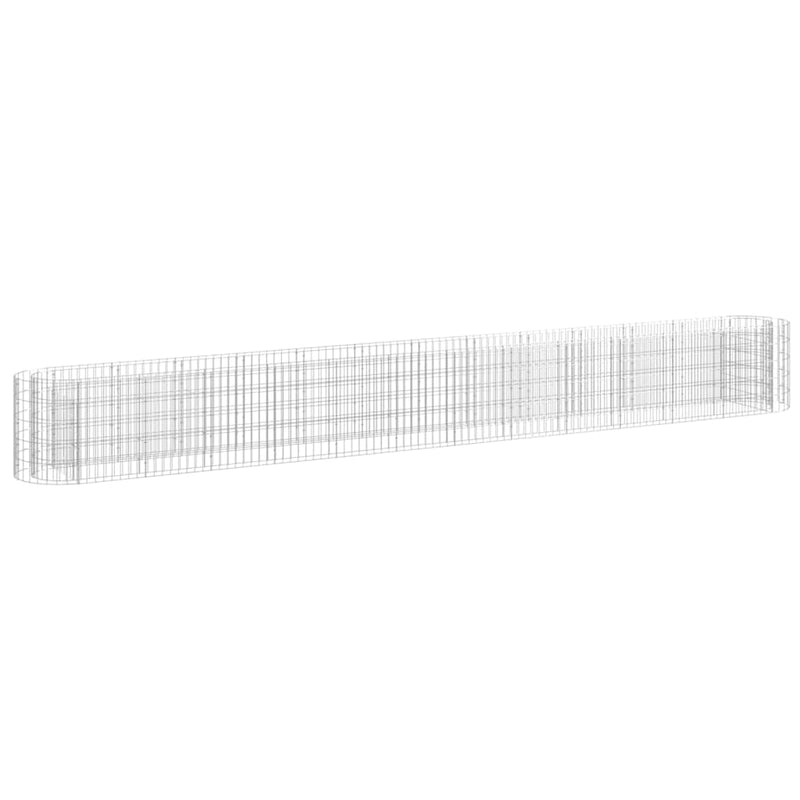 vidaXL horganyzott vas gabion magaságyás 470 x 50 x 50 cm