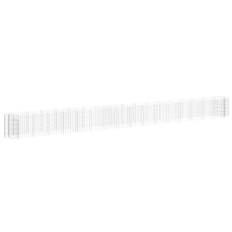 vidaXL horganyzott vas gabion magaságyás 610 x 50 x 50 cm