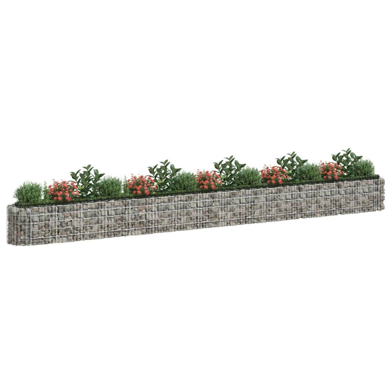 vidaXL horganyzott vas gabion magaságyás 610 x 50 x 50 cm