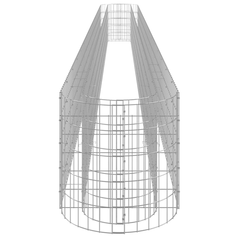 vidaXL horganyzott vas gabion magaságyás 610 x 50 x 50 cm