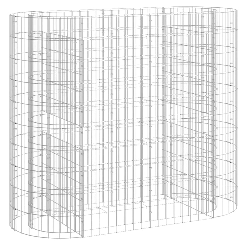 vidaXL horganyzott vas gabion magaságyás 120x50x100 cm