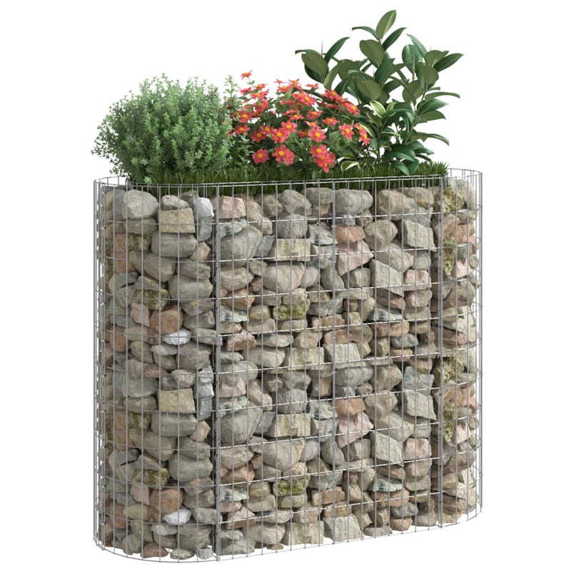 vidaXL horganyzott vas gabion magaságyás 120x50x100 cm