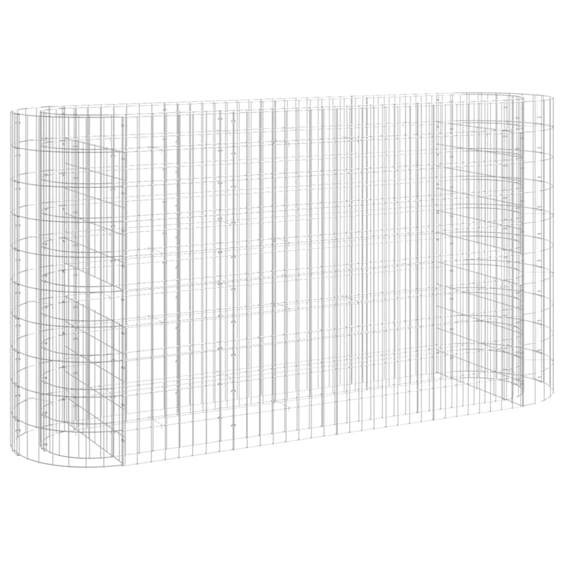 vidaXL horganyzott vas gabion magaságyás 190x50x100 cm