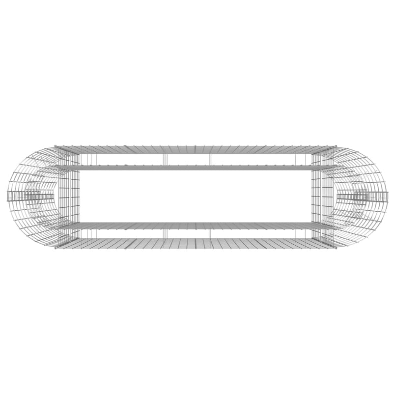 vidaXL horganyzott vas gabion magaságyás 190x50x100 cm