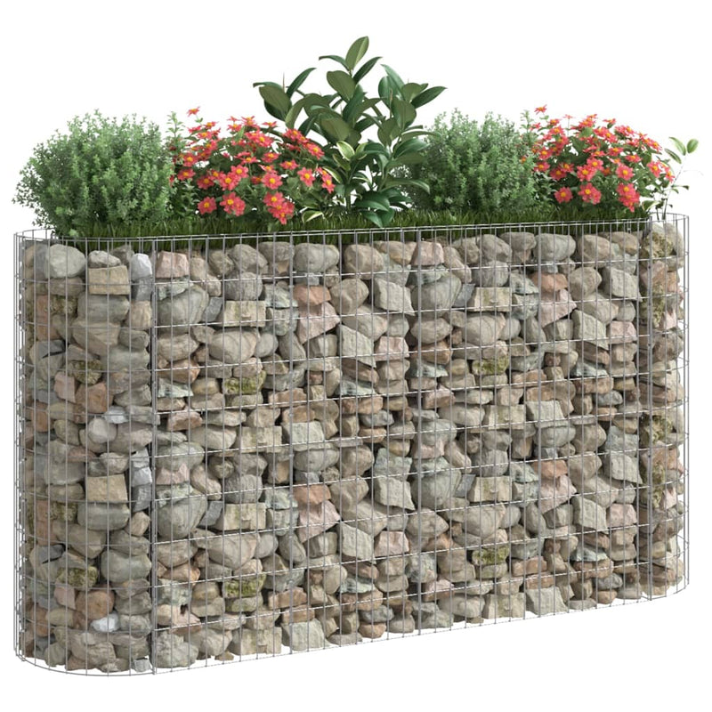 vidaXL horganyzott vas gabion magaságyás 190x50x100 cm