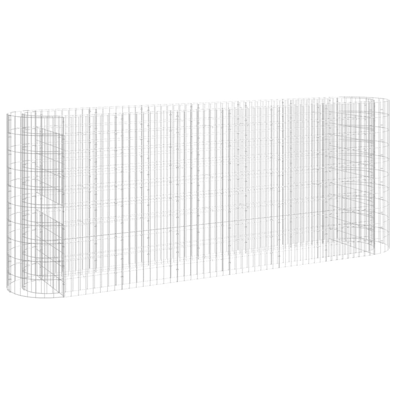 vidaXL horganyzott vas gabion magaságyás 260x50x100 cm