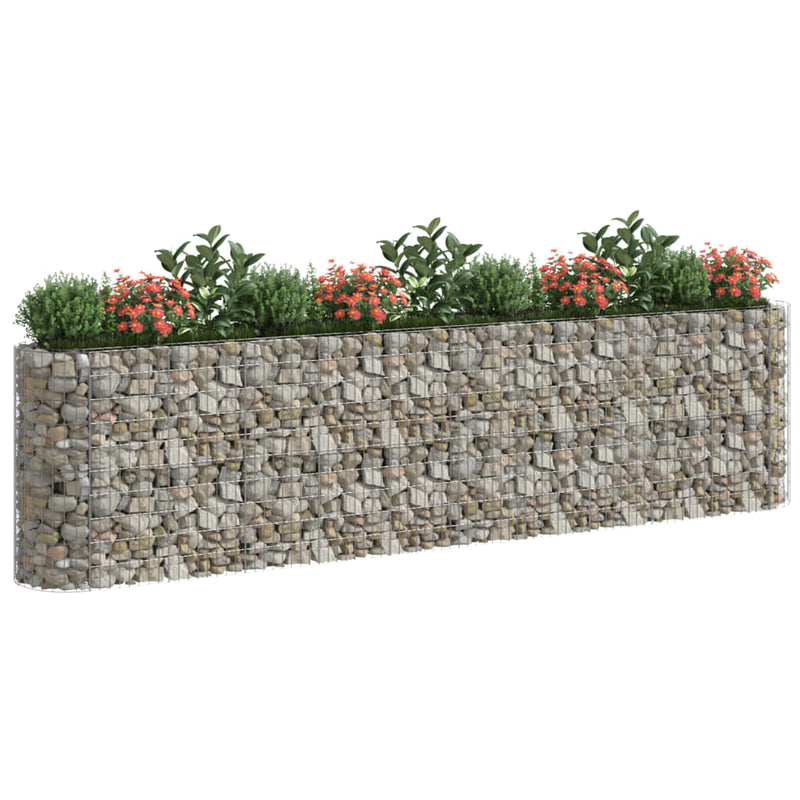 vidaXL horganyzott vas gabion magaságyás 400x50x100 cm