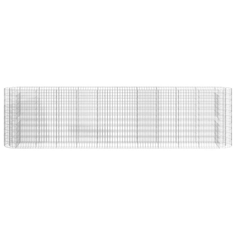 vidaXL horganyzott vas gabion magaságyás 400x50x100 cm