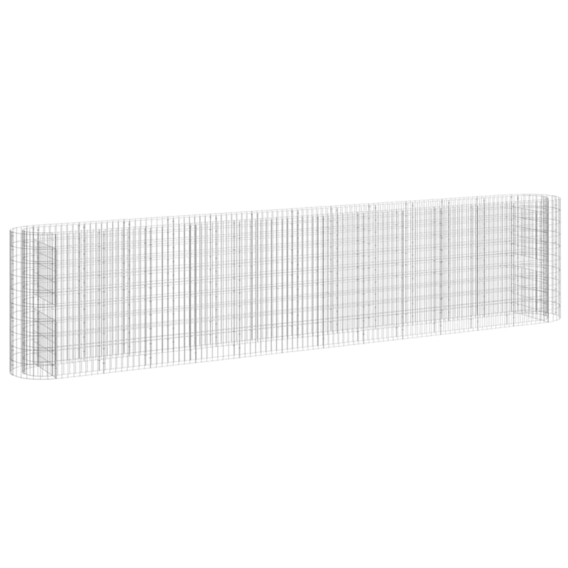 vidaXL horganyzott vas gabion magaságyás 470x50x100 cm