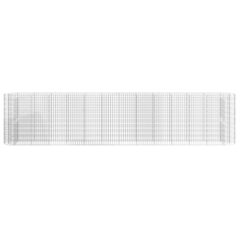 vidaXL horganyzott vas gabion magaságyás 470x50x100 cm