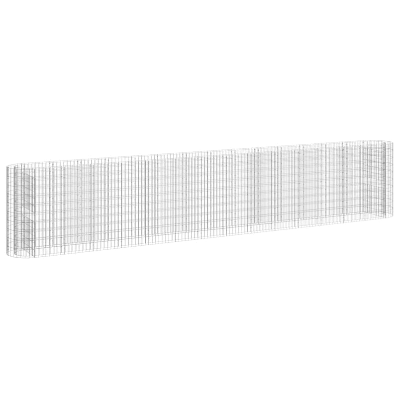vidaXL horganyzott vas gabion magaságyás 540x50x100 cm