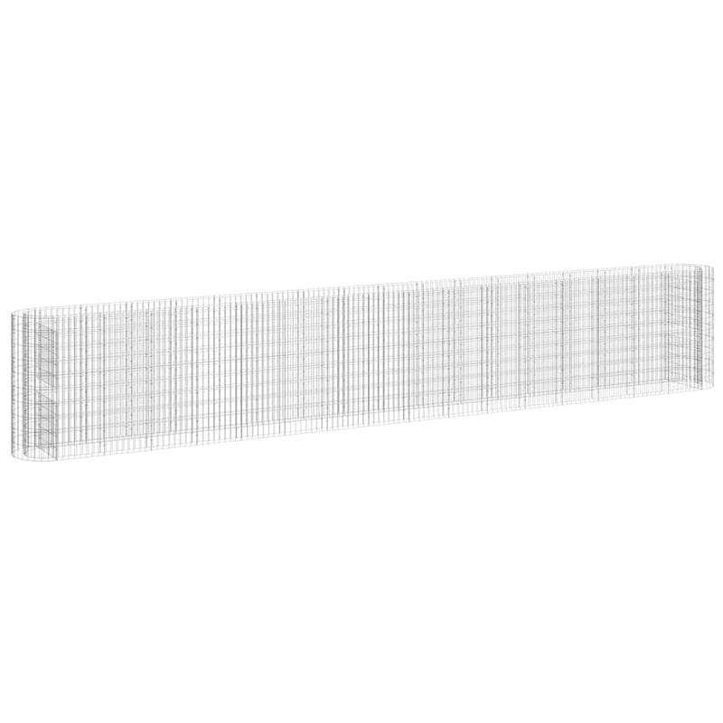 vidaXL horganyzott vas gabion magaságyás 610x50x100 cm