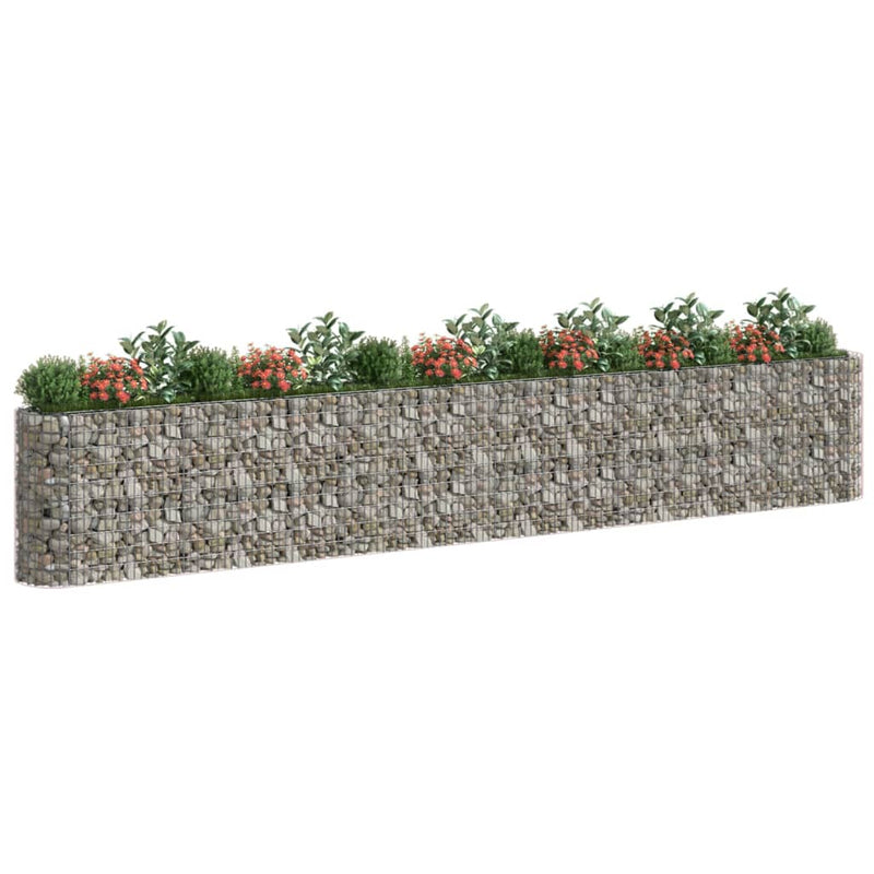 vidaXL horganyzott vas gabion magaságyás 610x50x100 cm