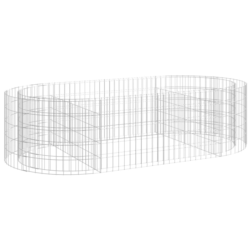 vidaXL horganyzott vas gabion magaságyás 200x100x50 cm