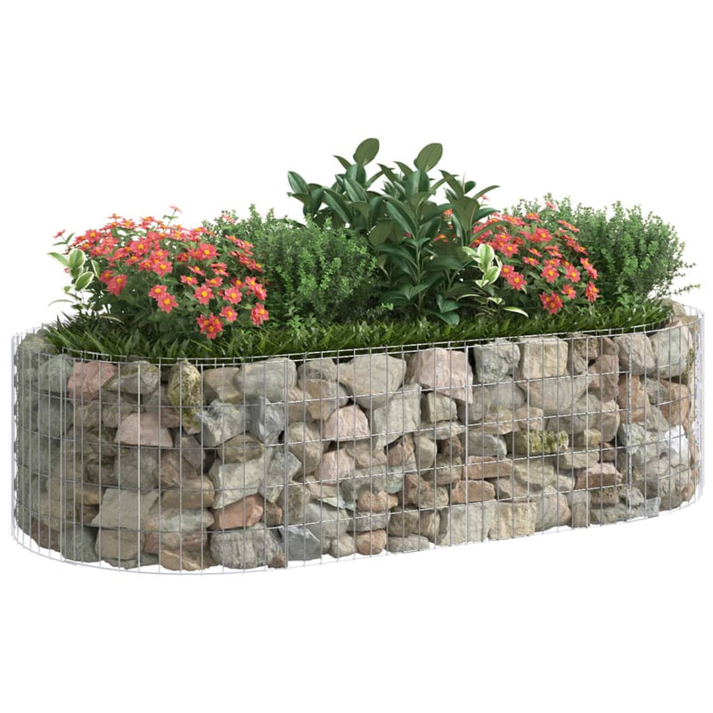 vidaXL horganyzott vas gabion magaságyás 200x100x50 cm
