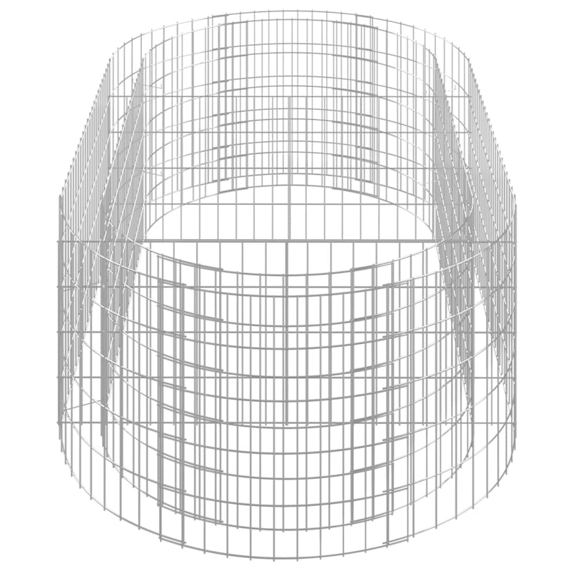 vidaXL horganyzott vas gabion magaságyás 200x100x50 cm