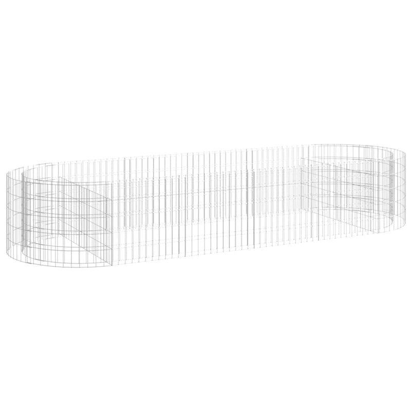vidaXL horganyzott vas gabion magaságyás 300x100x50 cm